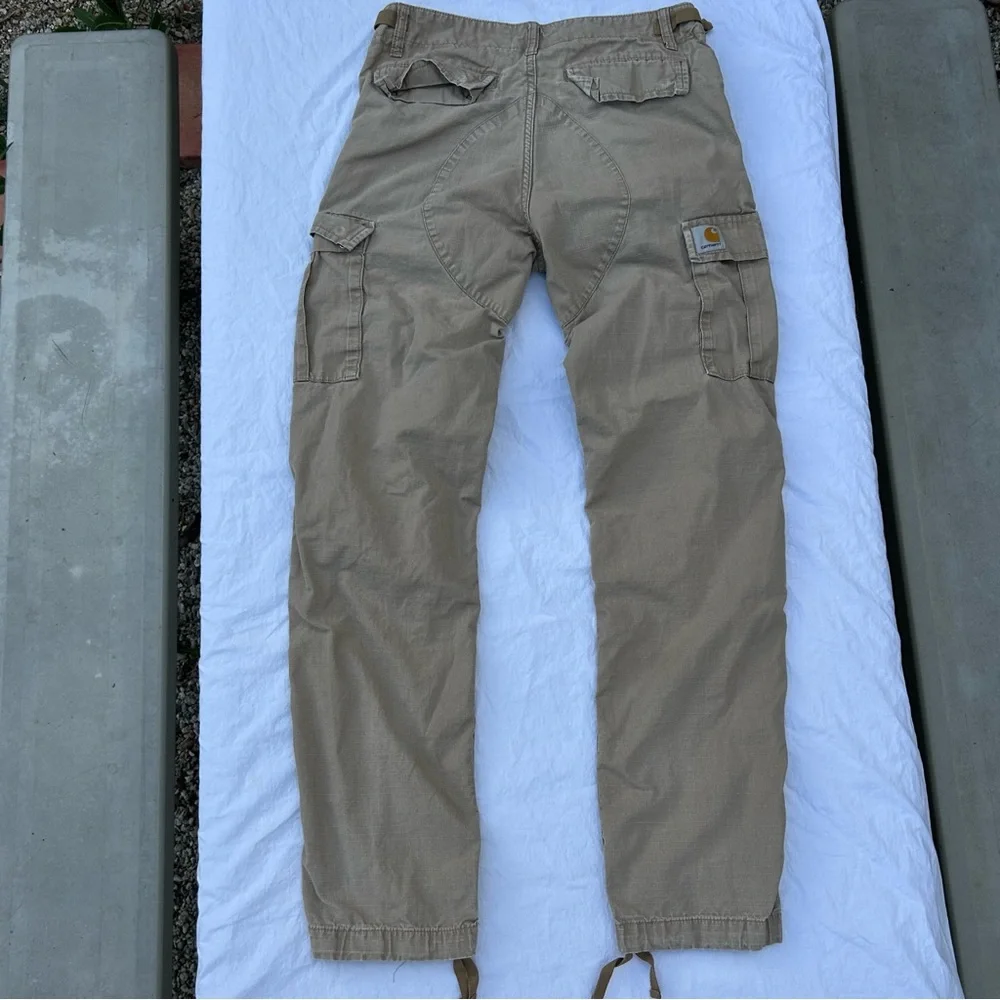 SOLD Carhartt Tan Cargo Army Aviation Pants, Size 28X32 Utility Streetwear Gorp - Picture 7 of 12